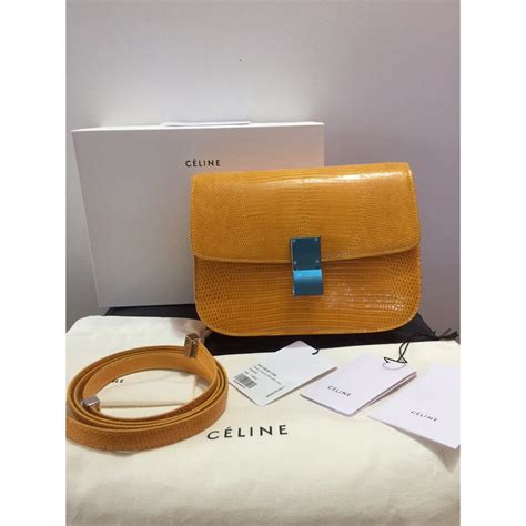 celine yellow box bag|Meer.